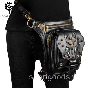 Túi Đeo Hông mini Màu Nâu Phong Cách punk Hàn Quốc Mới Cho Nữ