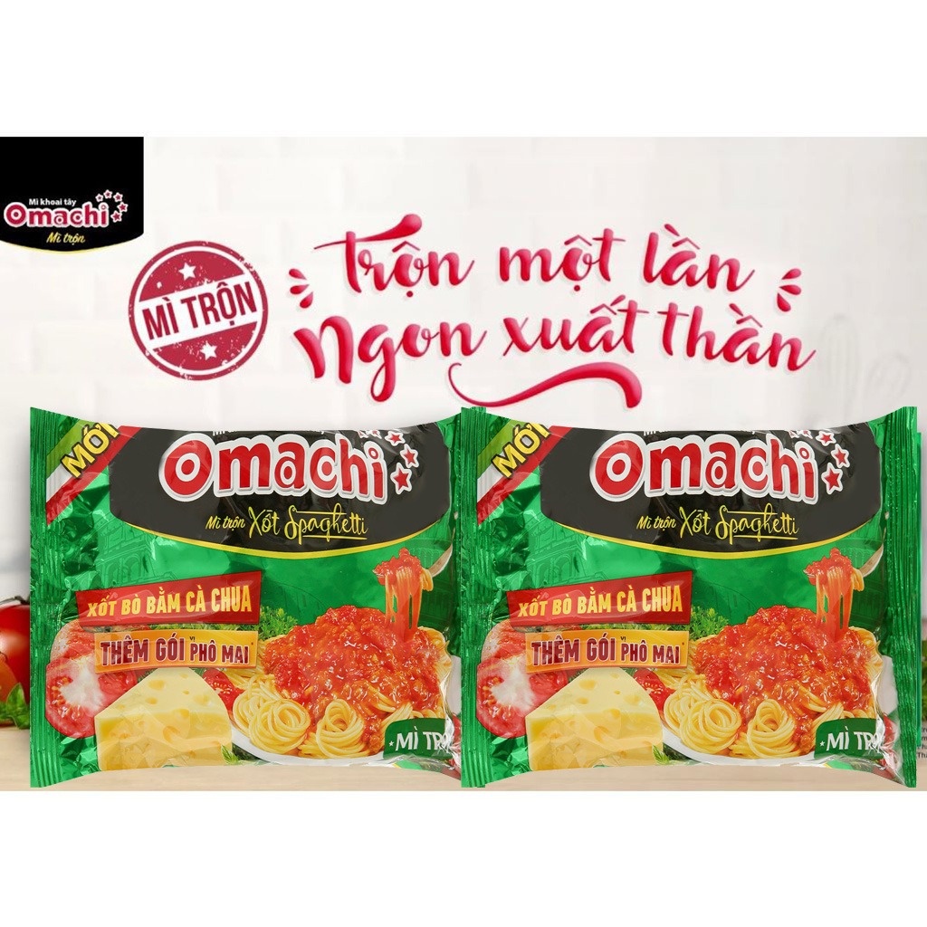 Lốc 5 gói mì khoai tây Omachi xốt Spaghetti 90g