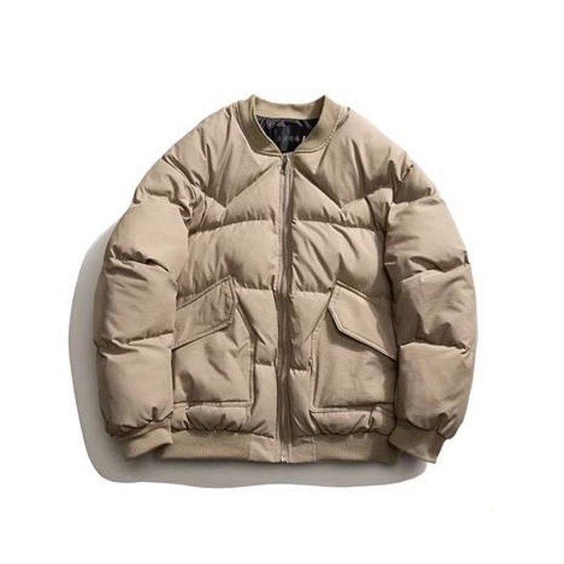 Eershenshi Áo Khoác cotton Dày Ngắn Dáng Rộng Đa Năng Thời Trang harajuku Nhật Bản Chất Lượng Cao Cho Nam