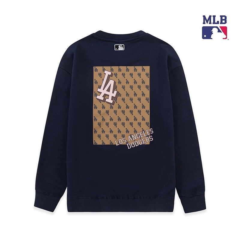 Áo Thun Tay Dài In Chữ mlb Kiểu Dáng Thể Thao plus size s-Xl