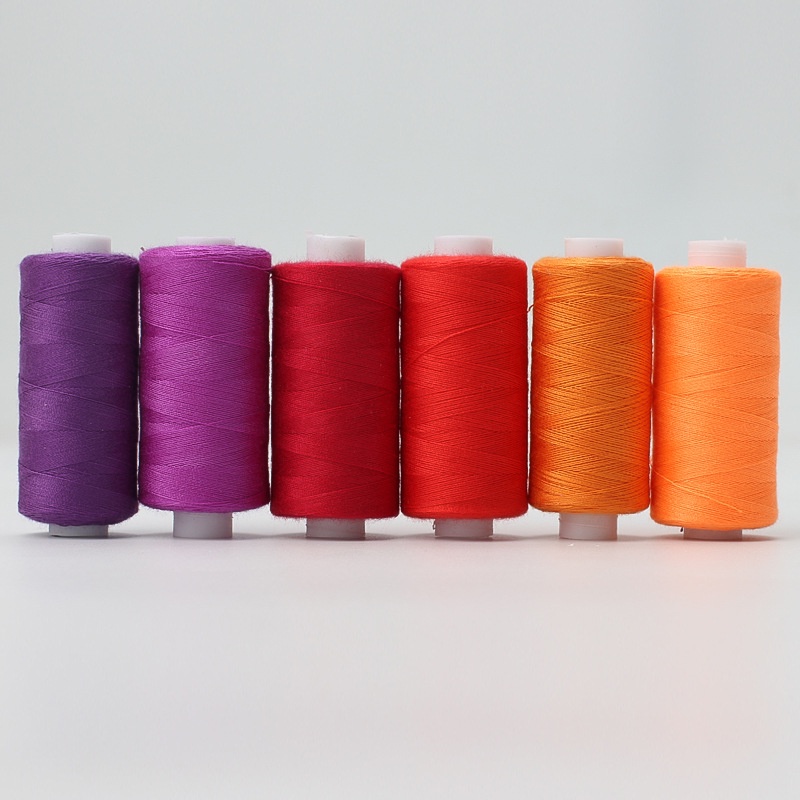 Set 6 / 10 Cuộn Chỉ Thêu polyester 400Yard Nhiều Màu Sắc