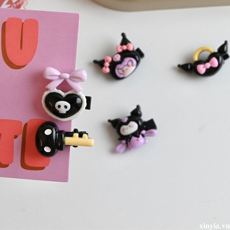 💌💌Kẹp Tóc kuromi mini Hình Mèo Đen Ngọt Ngào
