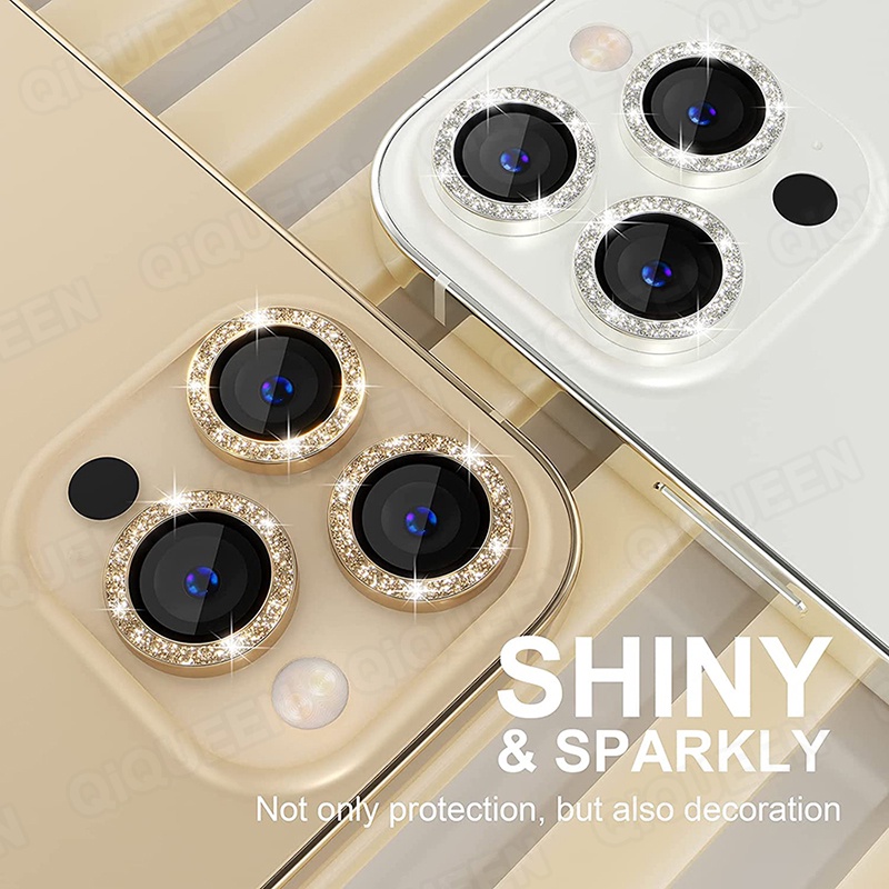 Nắp đính đá bảo vệ camera sau thích hợp cho iphone 11 12 13 14 15 Pro Max