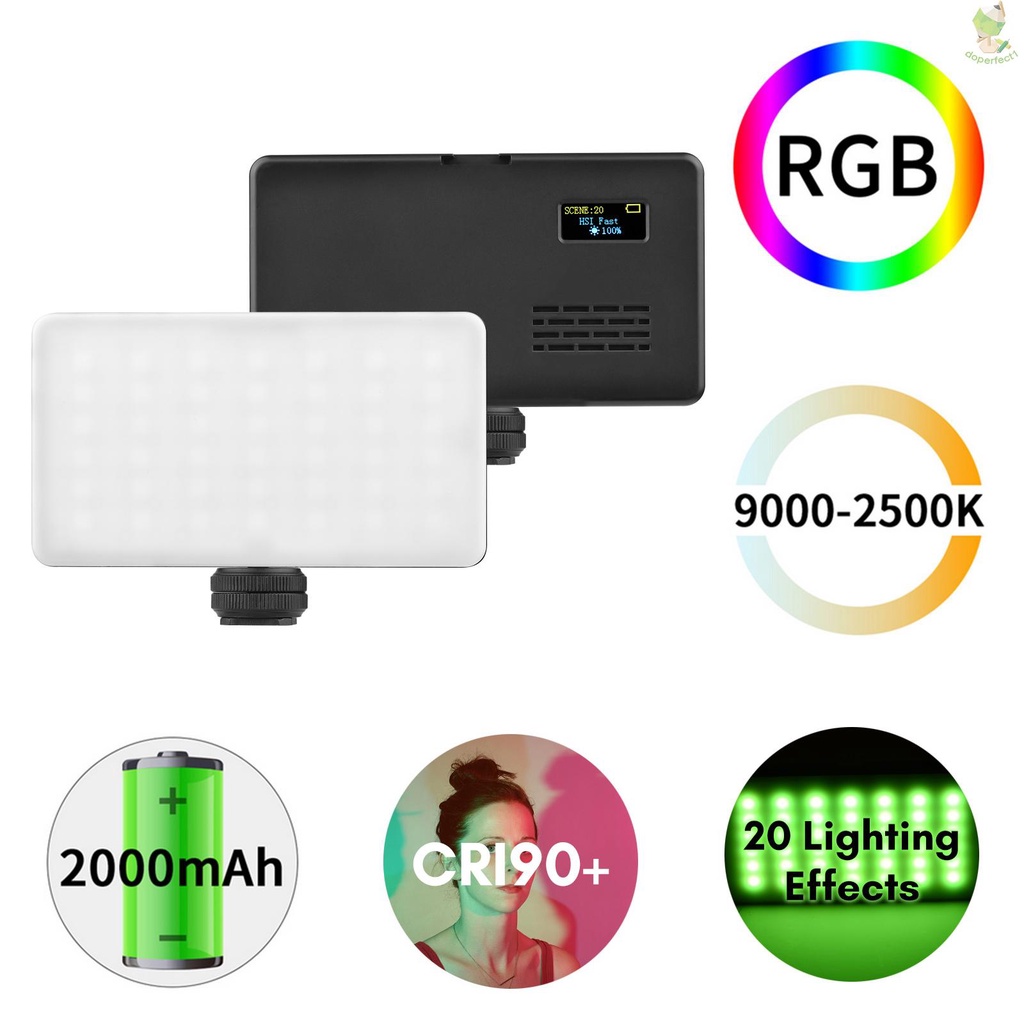 Đèn led rgb 2500k-9000k 20 Hiệu Ứng Xây Dựng Với Pin Có Giá Đỡ Cho selfie live stre came-9.7
