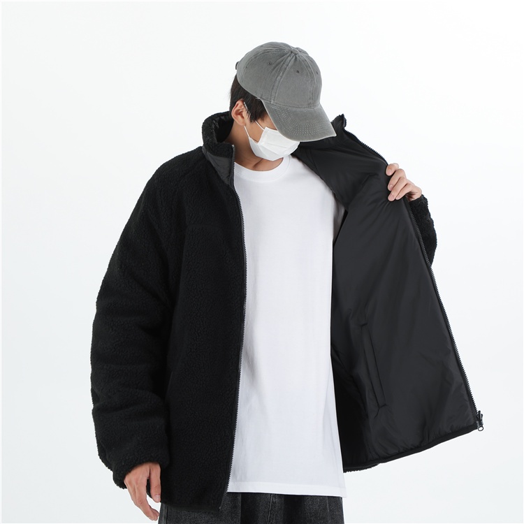 Nike Áo Khoác Lông Cừu Thêu logo Thời Trang Cho Cặp Đôi