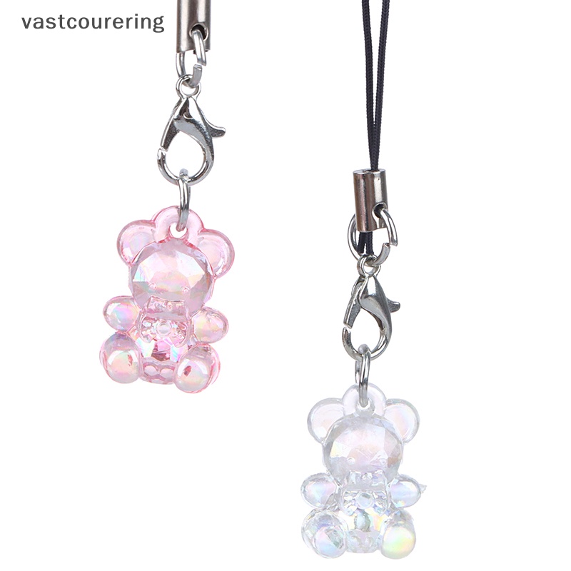 Vast 1 Móc Khóa Điện Thoại Trong Suốt Hình Gấu Hoạt Hình Dễ Thương