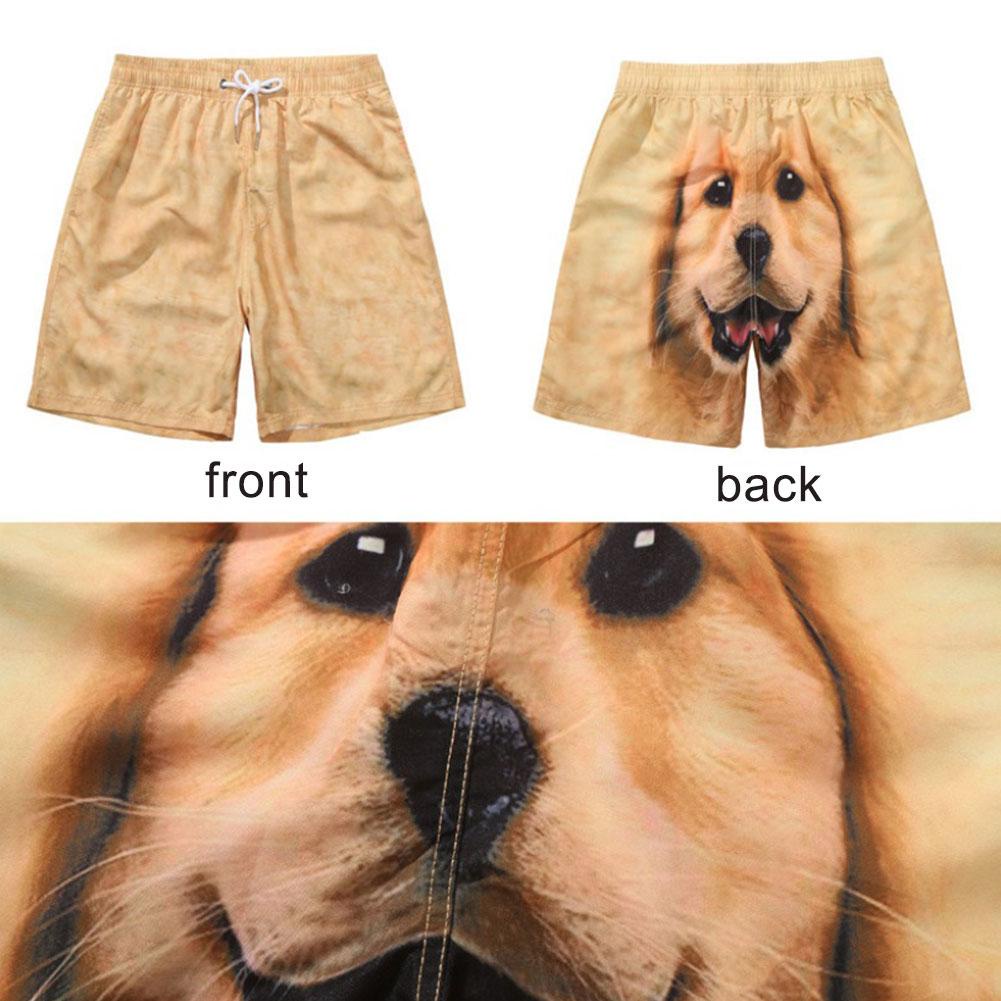 Quần Đùi Đi Biển q3z9 Họa Tiết Hoạt Hình Cún Vui Nhộn Sáng Tạo Thời Trang Cho Nam