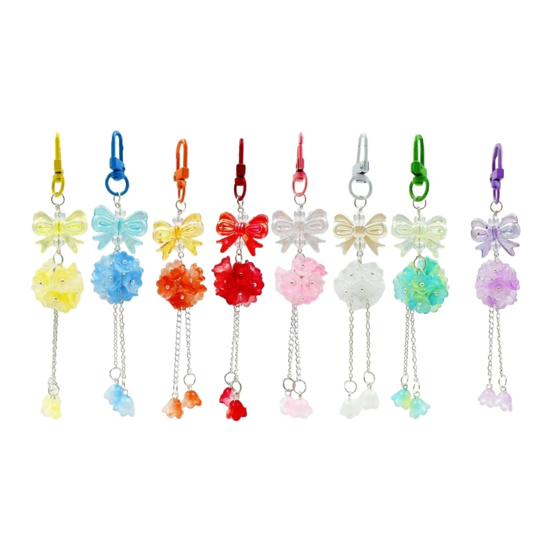 Omg Móc Chìa Khóa Hình Nơ Ngôi Sao Pha Lê Nhẹ Nhàng Tua Rua Chuông Tôm Hùm y2k Di Động Cho Nữ lugg