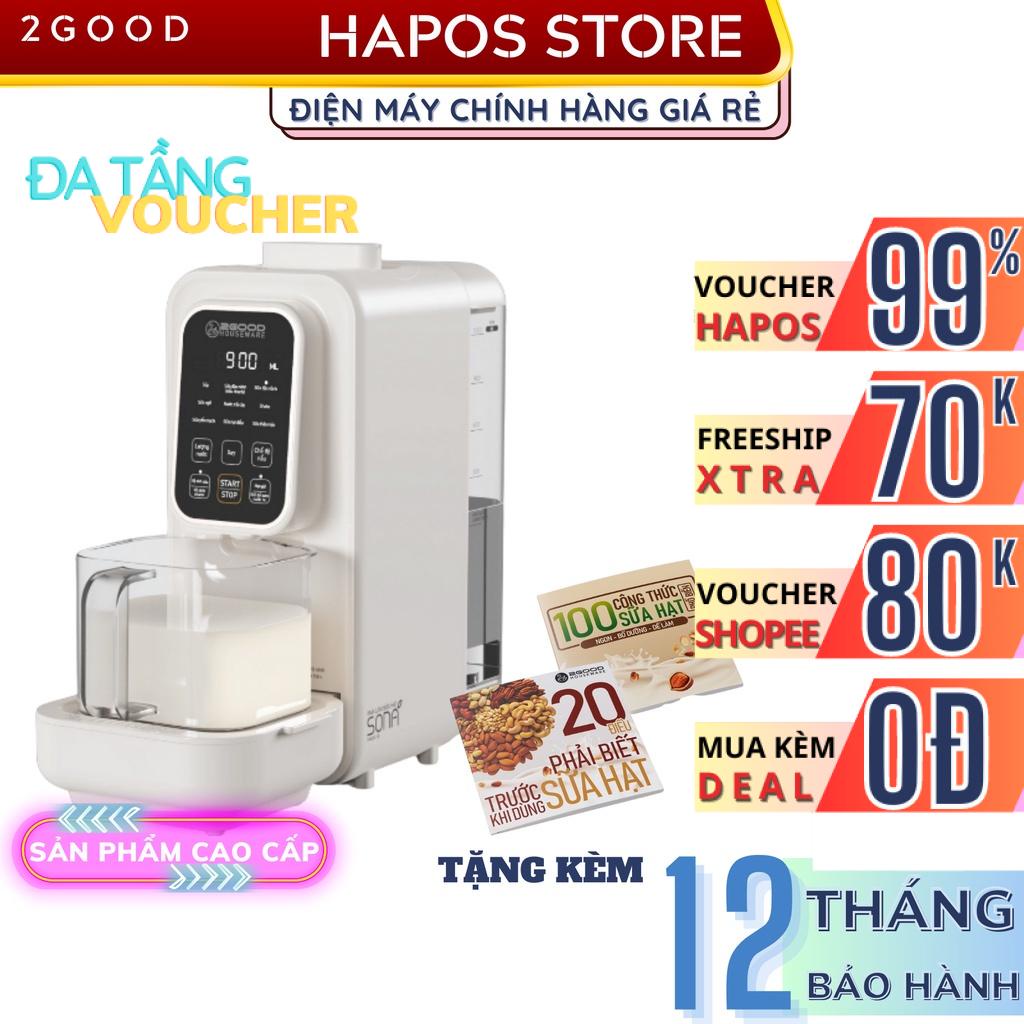 Máy làm sữa hạt tự động 2GOOD SONA I8 (1,2 Lít) - Tự động nấu, tự động vệ sinh, khử sạch vi khuẩn mùi thực phẩm - HAPOS