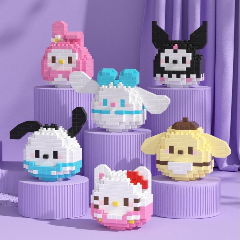 Đồ chơi lắp ráp mô hình 3D Sanrio hoạt hình Kuromi Melody Cinnamoroll C dễ thương - ĐỒ CHƠI XÉP HÌNH CHO BÉ