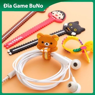 Dây quấn buộc tai nghe, cáp sạc hình thú cute - đĩa game buno