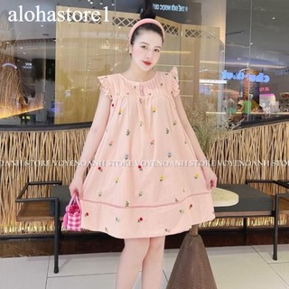 Đầm cánh tiên hoa nhí hồng trắng babydoll, Đầm babydoll phối hoa váy xoè Ulzzang siêu dễ thương gb alohatore1