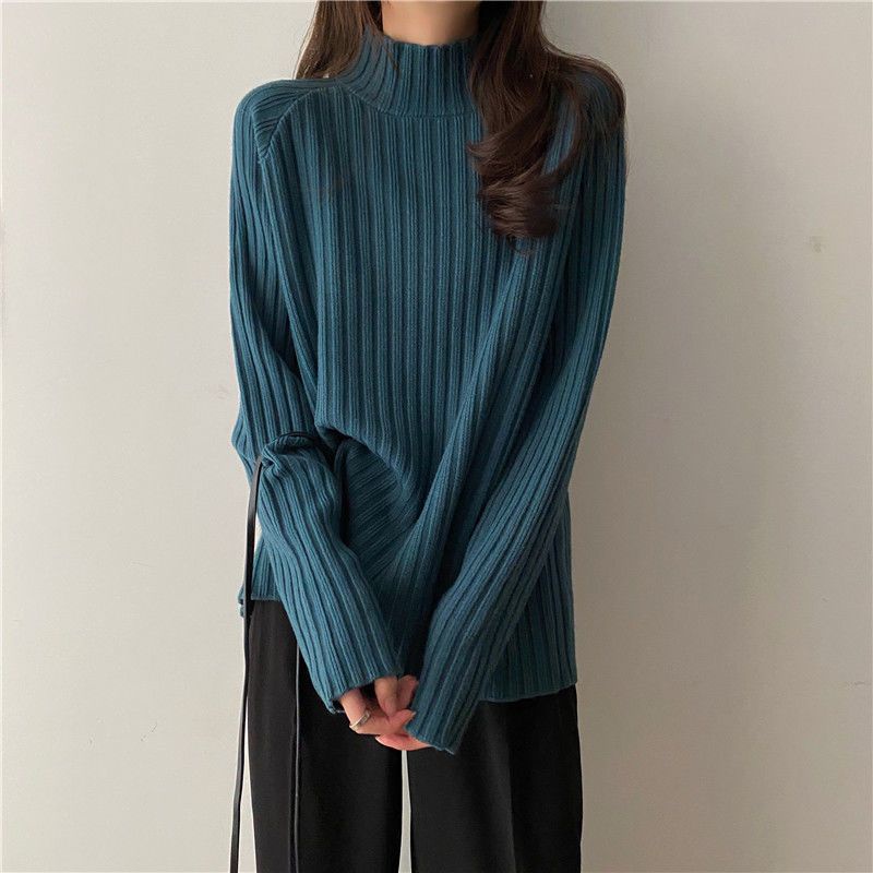 Áo sweater Dệt Kim Dáng Rộng Phong Cách Thu Đông Mới Cho Nữ