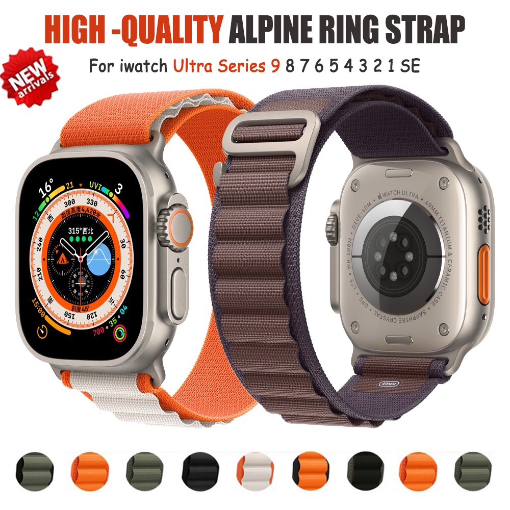 Dây Đeo nylon Chất Lượng Cao Cho Đồng Hồ Thông Minh iwatch 49mm 44mm 40mm 45mm 41mm 42mm ultra 9 7 6 3 se 8