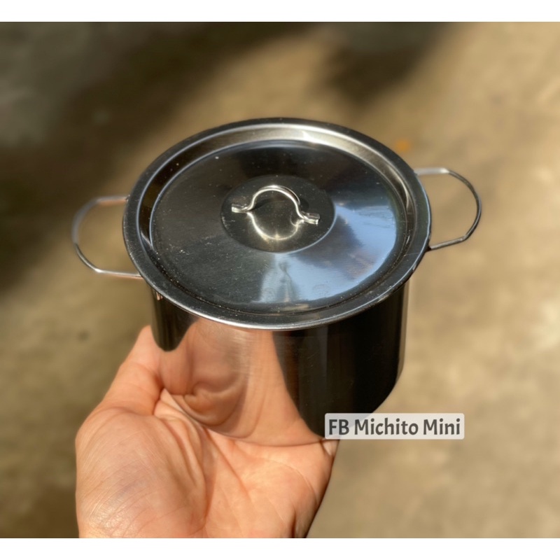 Bộ nồi inox cho nấu ăn mini, miniature cooking 8 món