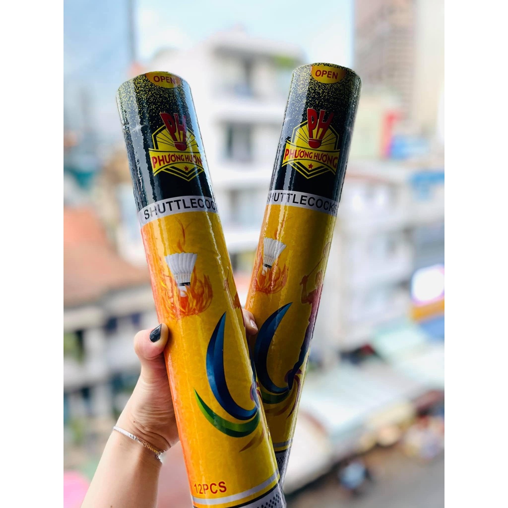 Hộp cầu lông PHƯƠNG HƯƠNG chính hãng - Hộp 12 quả