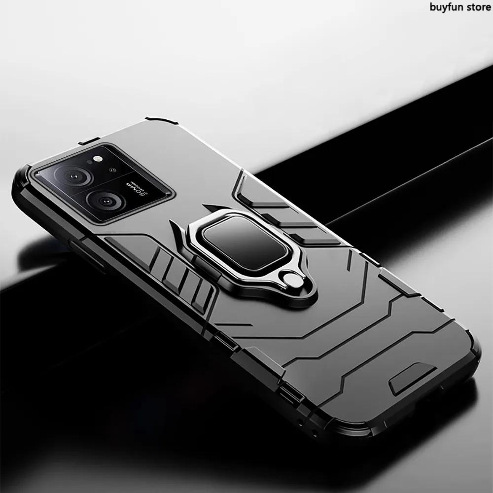 Shockproof Armor Case for Xiaomi 13t mi13 T 11t 10t Mi 12T Pro Magnet Ring Stand Bumper Phone Protective Back Cover