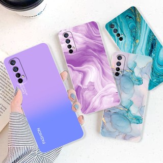 Ôp Điện Thoại tpu Dẻo Họa Tiết Vân Đá & Hoa Sang Trọng Cho realme 7 / realme7 pro realme7 (rmx2155) Ốp