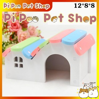 Nhà gỗ cho Hamster - mái vòm lượn cầu vồng