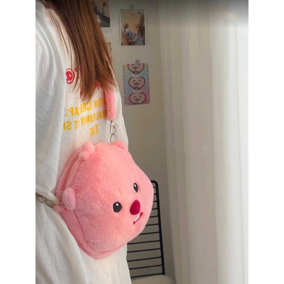 Túi Đeo Chéo Vai mini Hình Thú Nhồi Bông Dễ Thương Dành Cho Học Sinh Đi Học