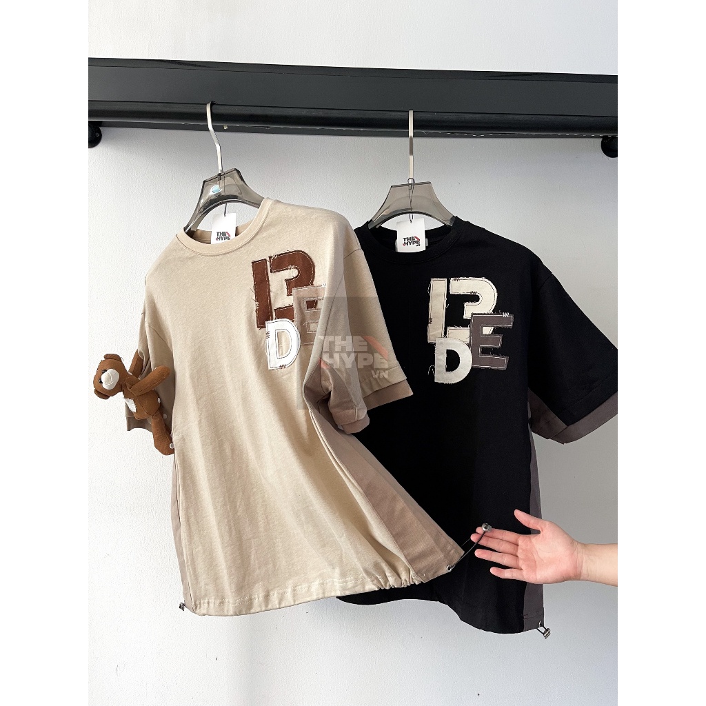 Áo 13DE MARZO gấu nâu patch white cap màu đen