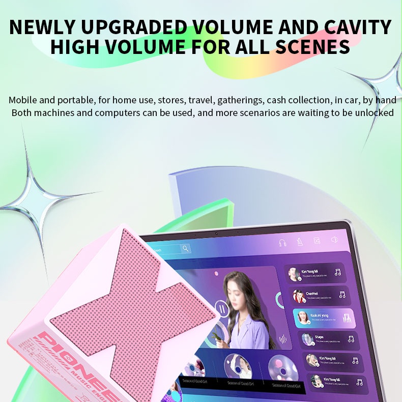 Sprise Loa bluetooth x1 Âm Thanh hifi Hình Vuông Nhiều Màu Sắc Trong Nhà Và Ngoài Trời