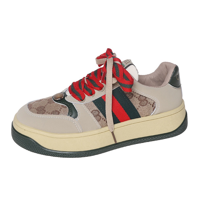Giày Thể Thao Đế Bằng Phong Cách gucci Thời Trang Mùa Thu Cho Nữ