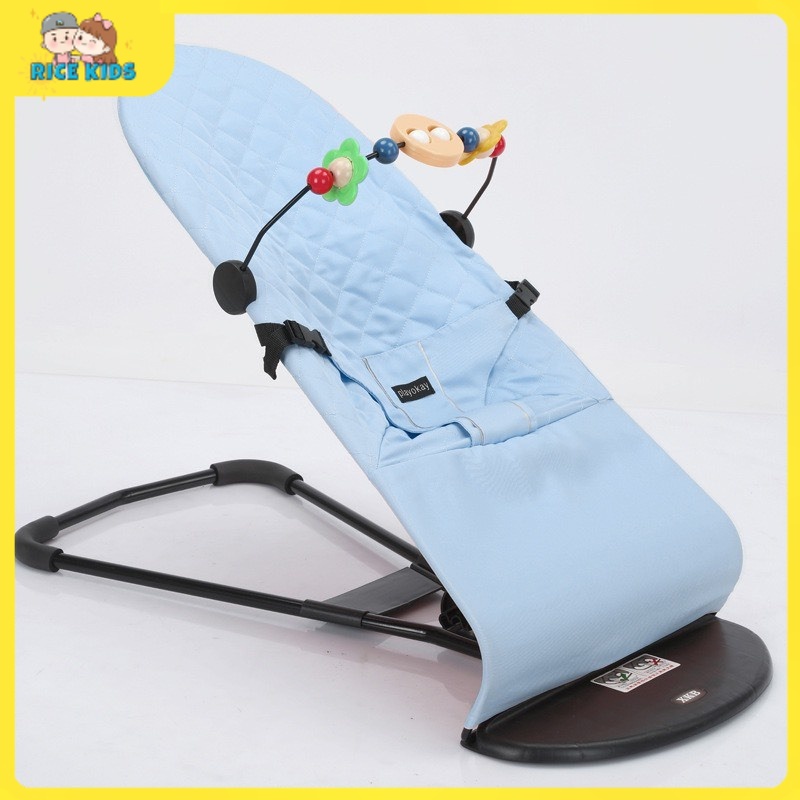 Ghế nhún rung chống võng lưng Ricekids cho trẻ sơ sinh từ 2 tháng đa năng cho bé, chất liệu cotton thoáng mát an toàn