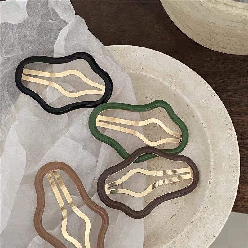 Bb Kẹp Tóc Mái Bên Phong Cách Hàn Quốc Mới Hình Đám Mây Không Đều Dầu Gãy Tóc Mái