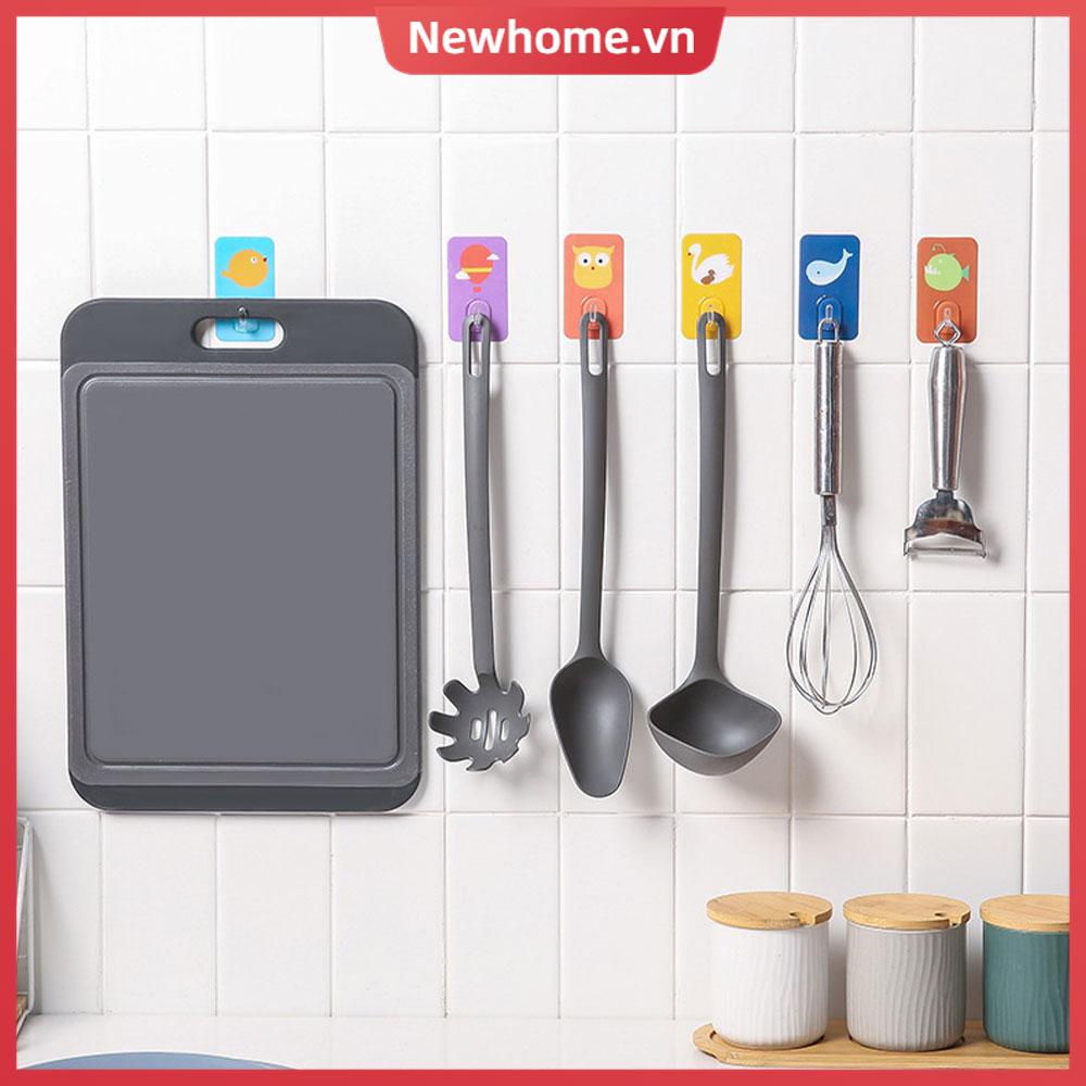 10 Móc Dán Tường Họa Tiết Hoạt Hình Chống Thấm Nước Cho Nhà Bếp / Phòng Tắm Tkc9819