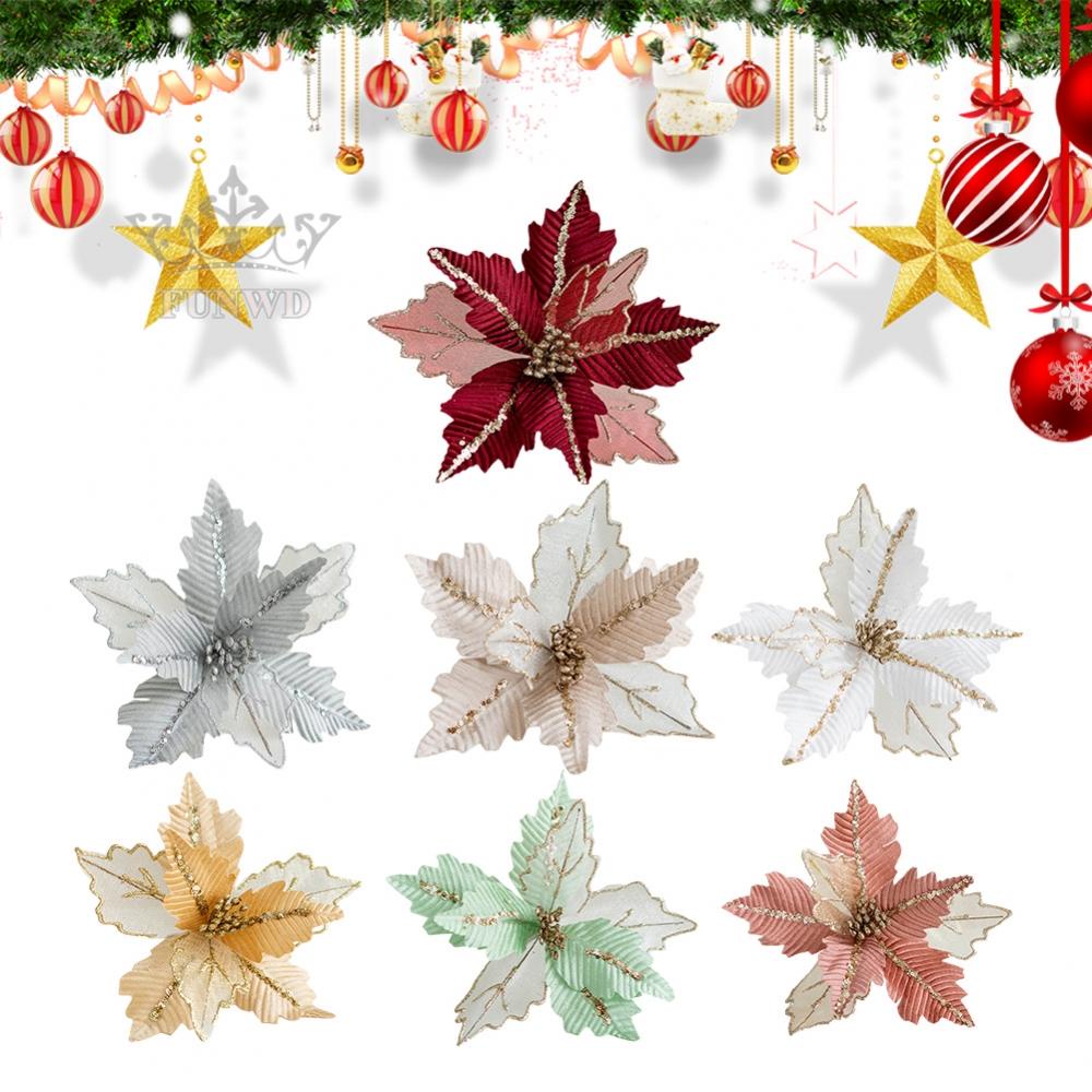 Christmas Flower Christmas Handmade Hanging Xmas Party Tree Decoration