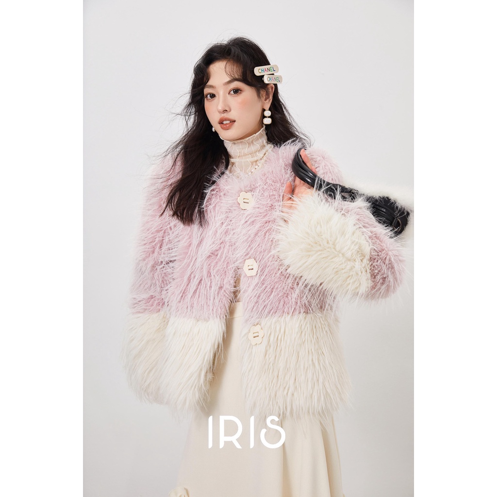 Áo khoác len Iris Boutique IC2381669 Melt màu đào