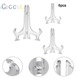【GIGGLE】Tray Rack Plastic Plate Holder Display Stand Easel Transparent Decorative