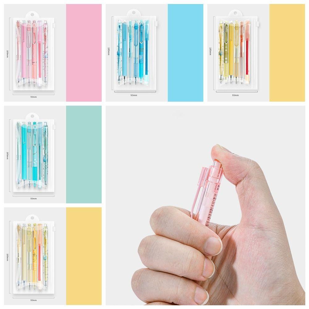 6 Cây Bút Bi Mực Đen Ngòi 0.5mm Nhanh Khô Kèm 1 Bút Bi