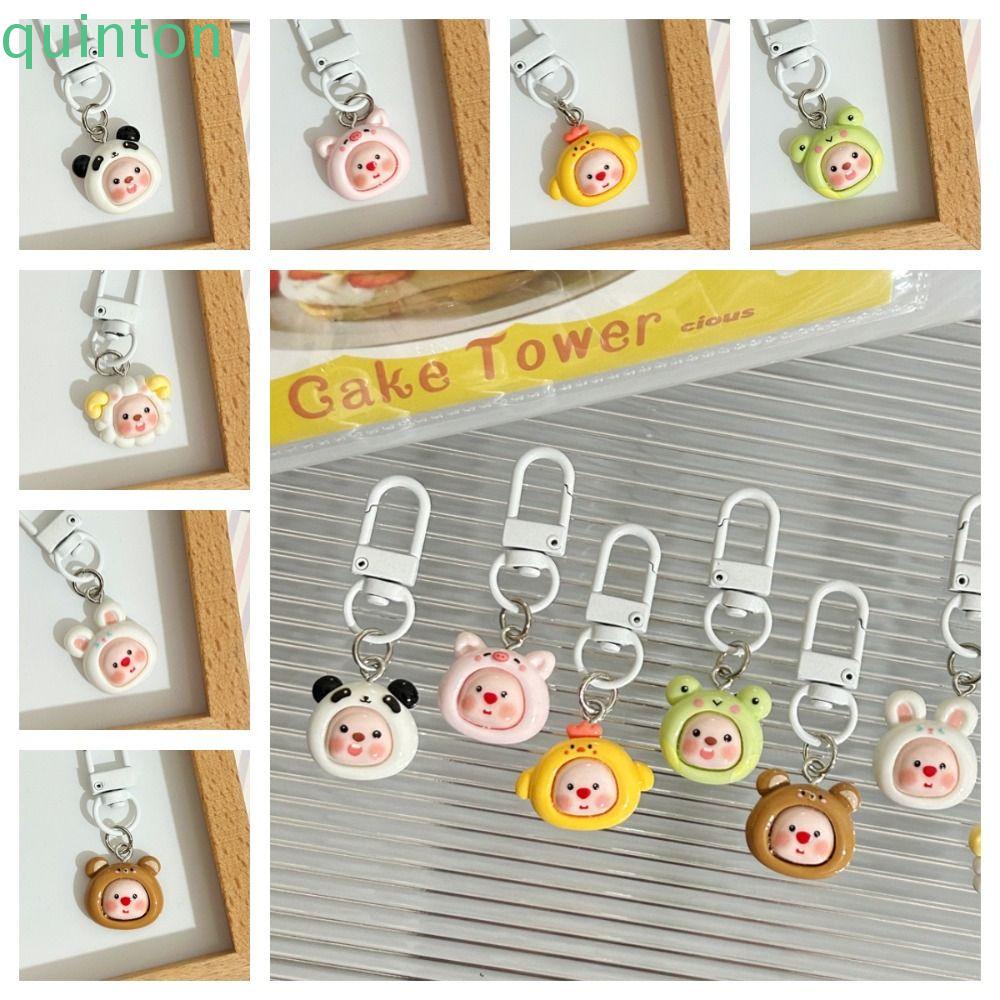 Shanhai Móc Khóa Cặp Đôi mini Sợi Đúc / Gấu / Thỏ / Heo Poror Hoạt Hình