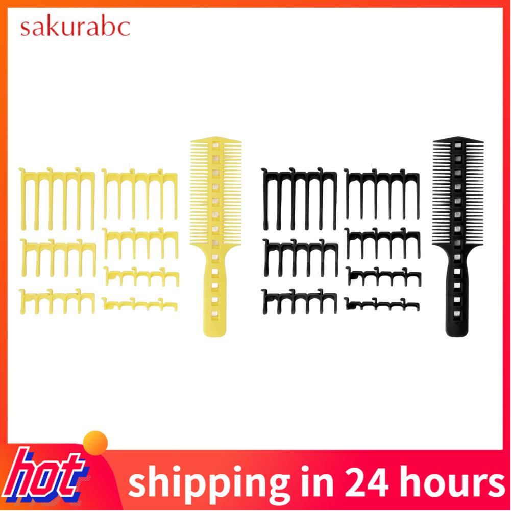 Sakurabc Double Sided Guide Comb  Multi Purpose Hair Cut Wide Tooth Removable for Hairdresser Salon