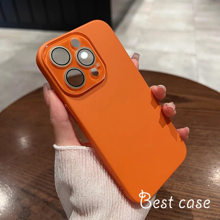 Ốp Điện Thoại Cứng Siêu Mỏng Bề Mặt Nhám Màu Nâu / Nâu Cho iphone 11 12 13 14 15 pro max 11pro 15plus