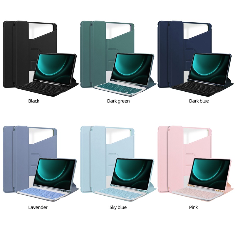 Ốp Máy Tính Bảng Trong Suốt Bảo Vệ 360 Độ Cho samsung galaxy tab s9 fe plus 12.4inch 2023 sm-J610 sm-J616°Bàn Phím bluetooth Không Dây Bằng tpu acrylic + abs Siêu Mỏng