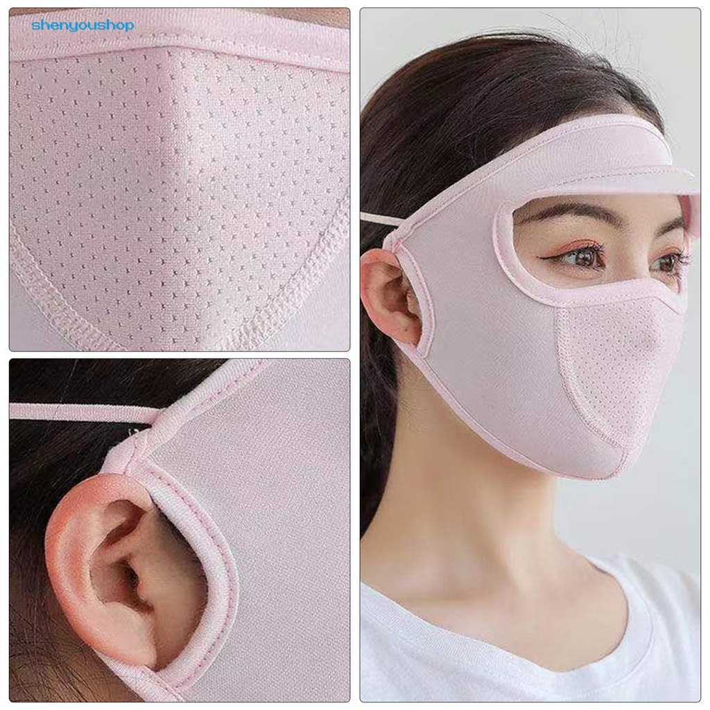 Khăn Trùm Đầu Thể Thao Ngoài Trời Che Mặt Vành Rộng Lỗ Thoáng Khí Có Vòng Đeo Tai