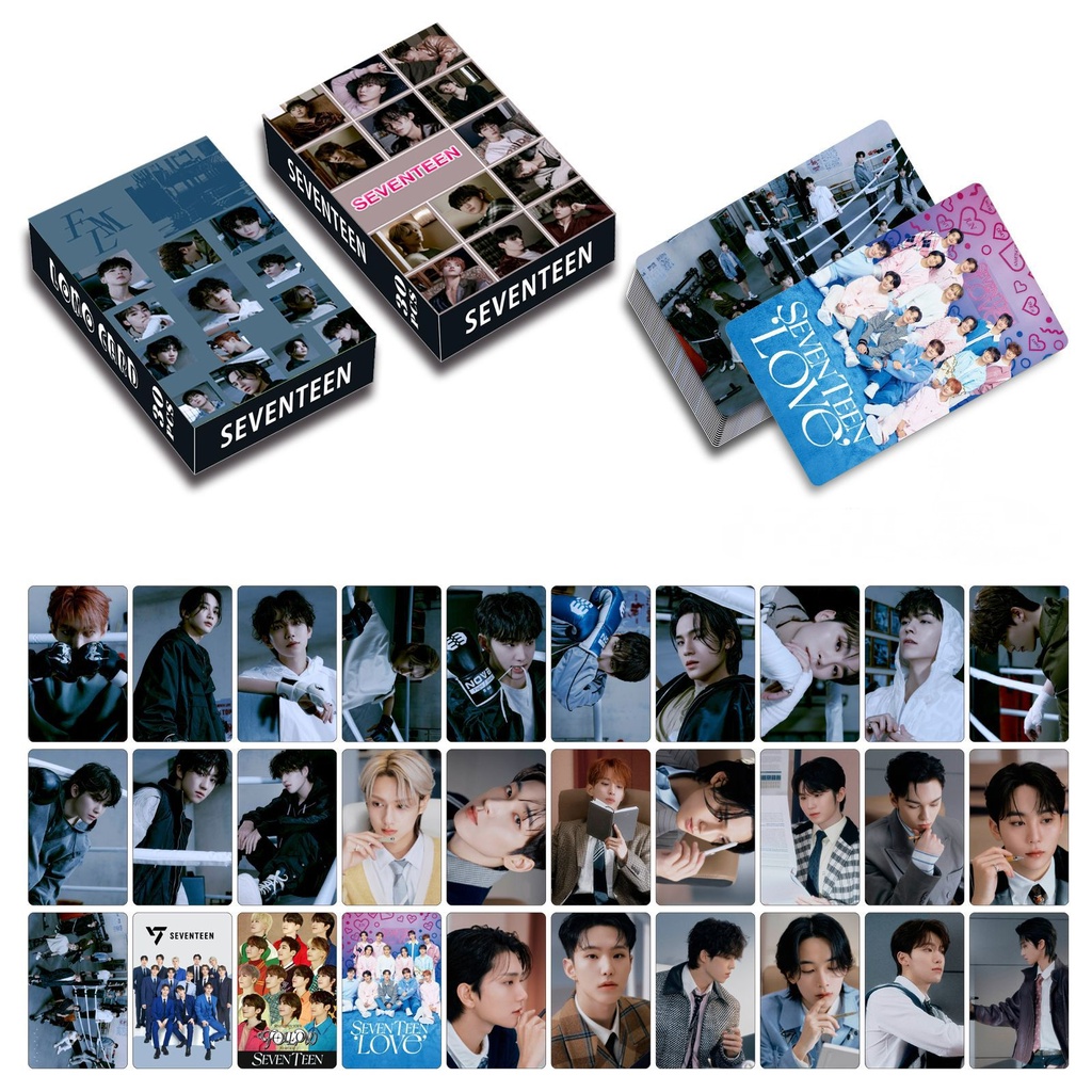 Hộp 30 Ảnh lomo Card Nhóm Nhạc seventeen 17 face the sun darling