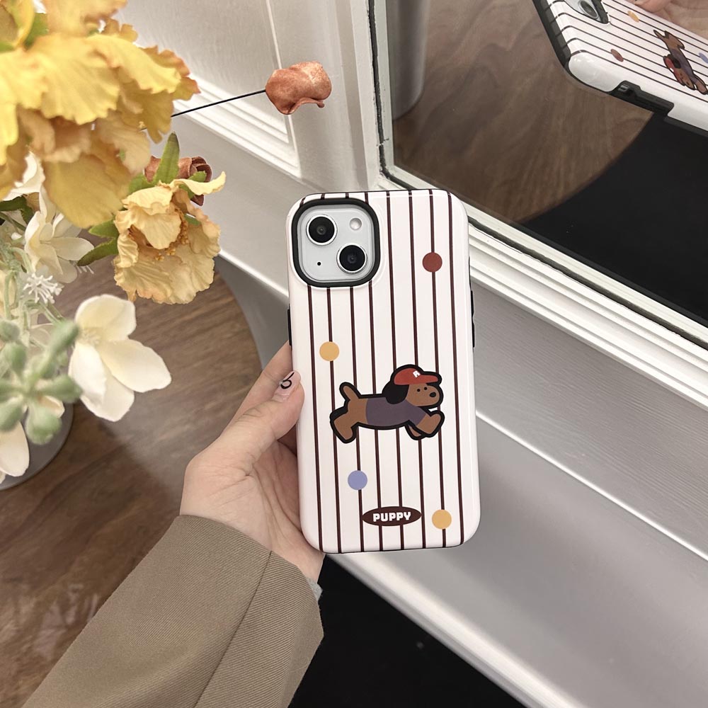Vỏ Bao Da Điện Thoại Cứng Hình Chú Chó Cho iphone 11 12 12pro 12promax 13 13pro 13promax 14 14pro 14promax 15 15pro 15promax Ốp