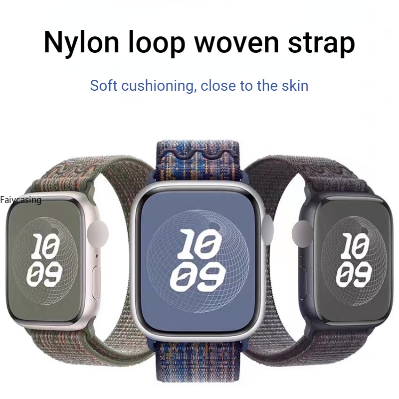 Mới Dây Đeo Đồng Hồ Bằng nylon Cho apple watch 9 8 49mm ultra 41mm 45mm iwatch 38mm 42mm 40mm 44mm 7 6 se 5 4 3 2