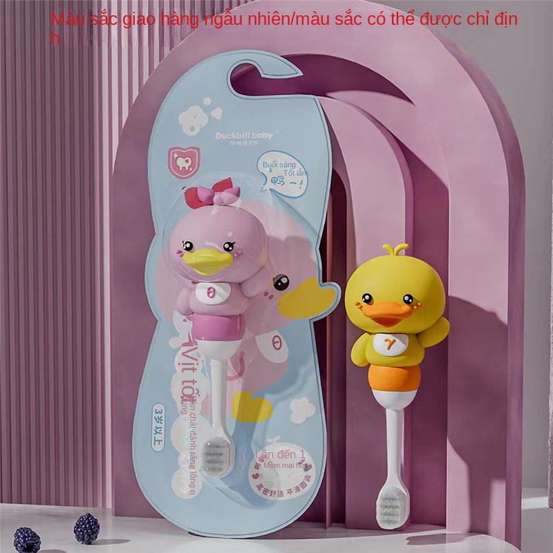 Bàn Chải Đánh Răng Lông Mềm Hình Hoạt Hình Cho Trẻ Em 2-12 Tuổi