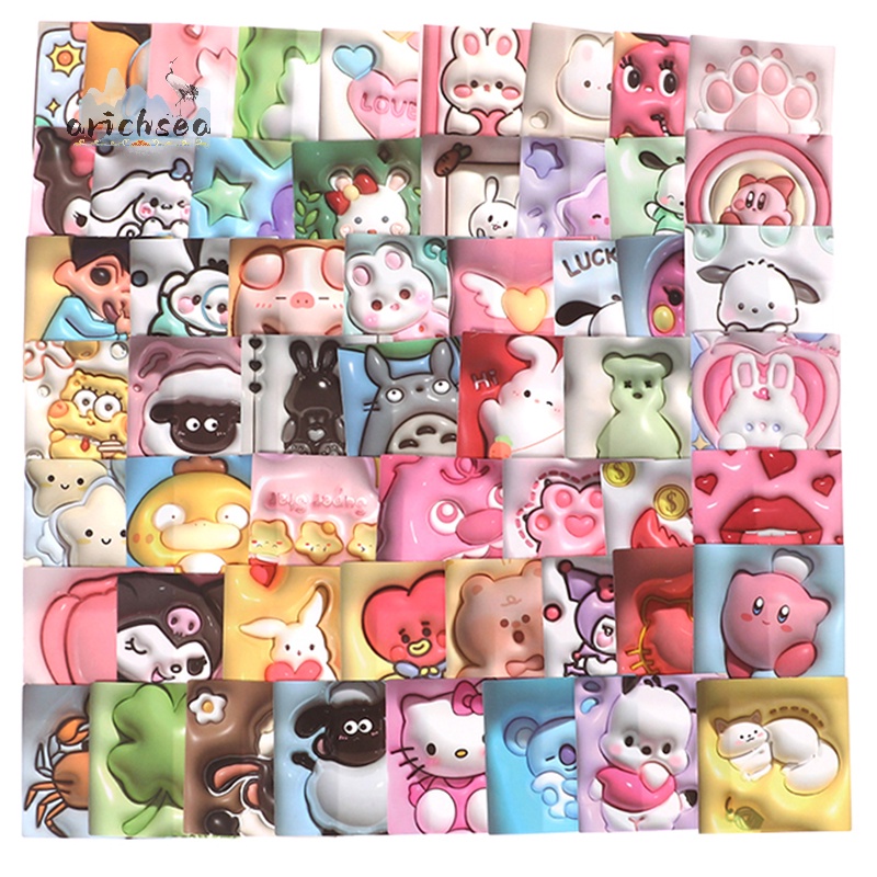 100 Miếng Dán 3d Lập Thể Hình kuromi my melody Dễ Thương Cho laptop Đồ Chơi Nữ Đáng Yêu Giảm Giá