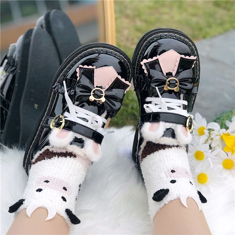 💖 💖Giày Da Mũi Tròn Phong Cách lolita Hàn Quốc Cho Nữ