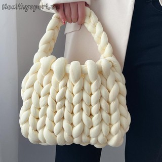 Túi Xách Đeo Vai Đan Len Thủ Công Mềm Mại Thời Trang Cho Nữ
