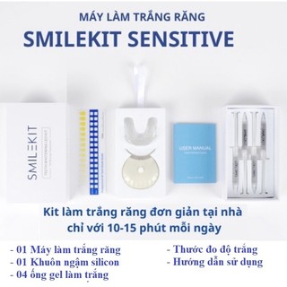 Máy làm trắng răng SMILEKIT SENSITVE , máy làm trắng răng không gây tổn thương men răng , không gây ê buốt - lokimall