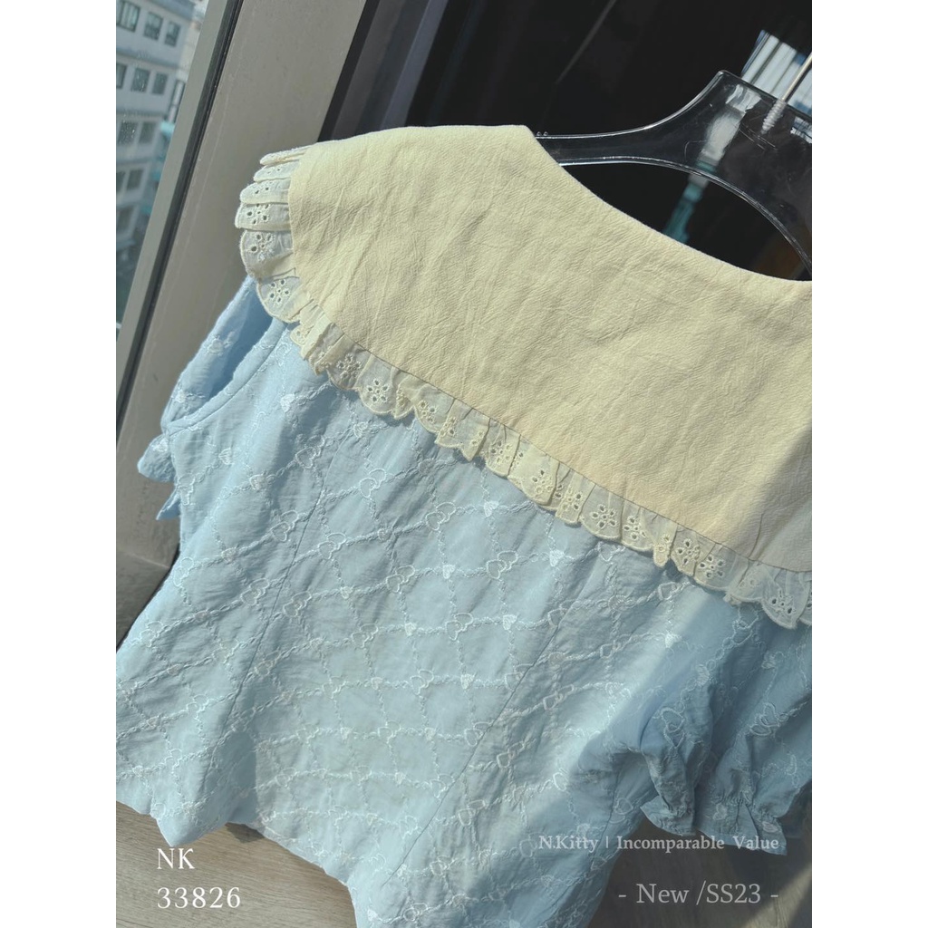 Áo hoa xanh ba.by b l.ue