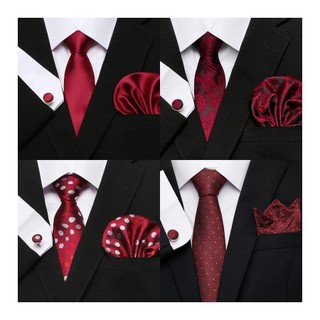 Bộ cà vạt + khuy măng sét + khuy măng sét sang trọng | phụ kiện áo sơ mi cổ lụa cà vạt - jacquard thời trang