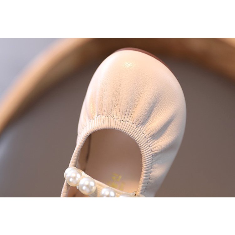 Giày búp bê cho may nhún điệu đà bé gái, Giày bệt quai chun đính đá dễ thương đế cao su chống trơn trượt tốt K99